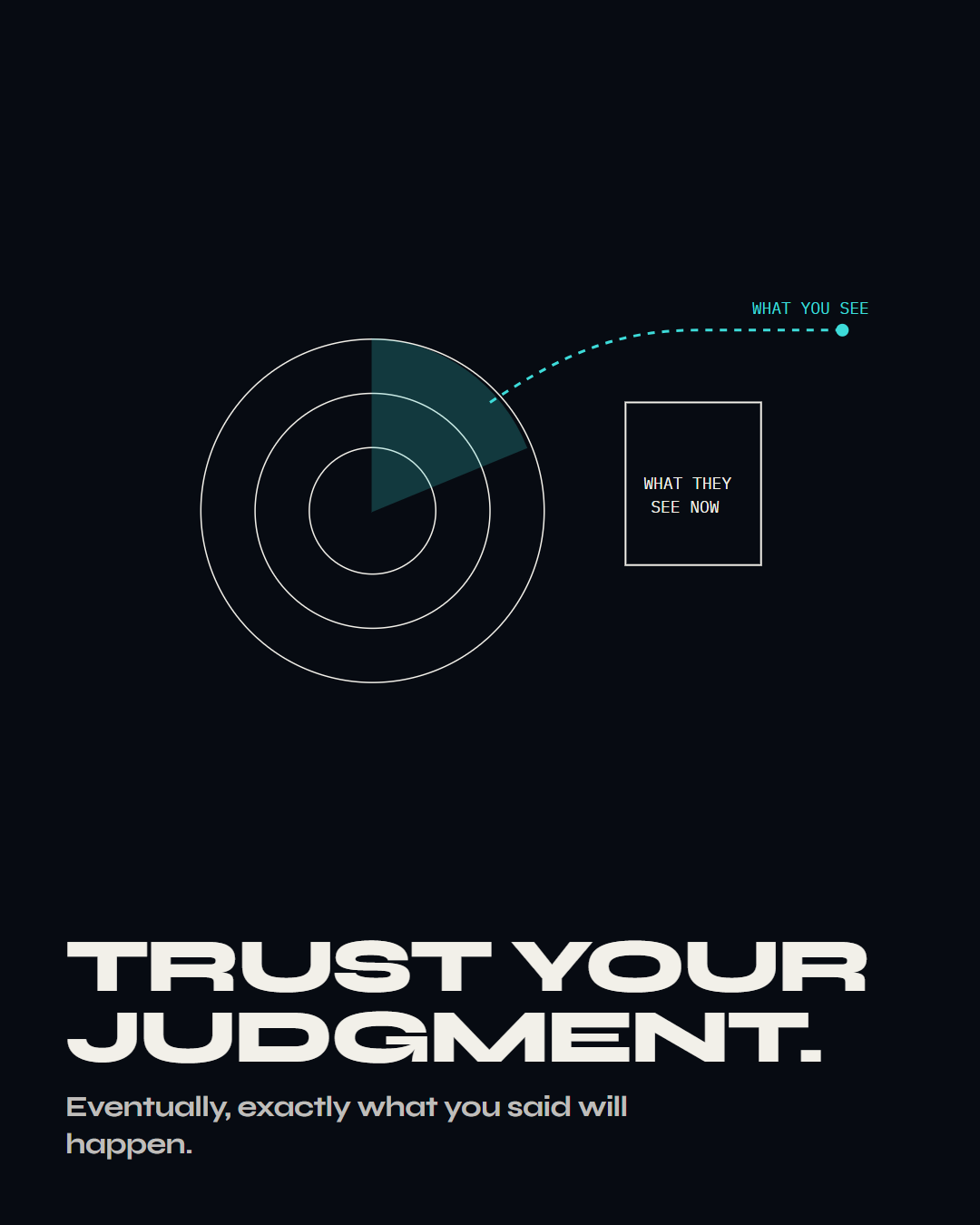 Lesson 6: Trust your judgment.